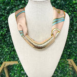 Hammered Gold V Scarf Enhancer - Sugar Babies Children's Boutique/Meg's Shoppe