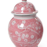 Hand Painted Pink Vase - Ginger Jar Home Decor Two's Company