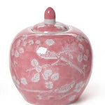 Hand Painted Pink Vase - Round Home Decor Two's Company