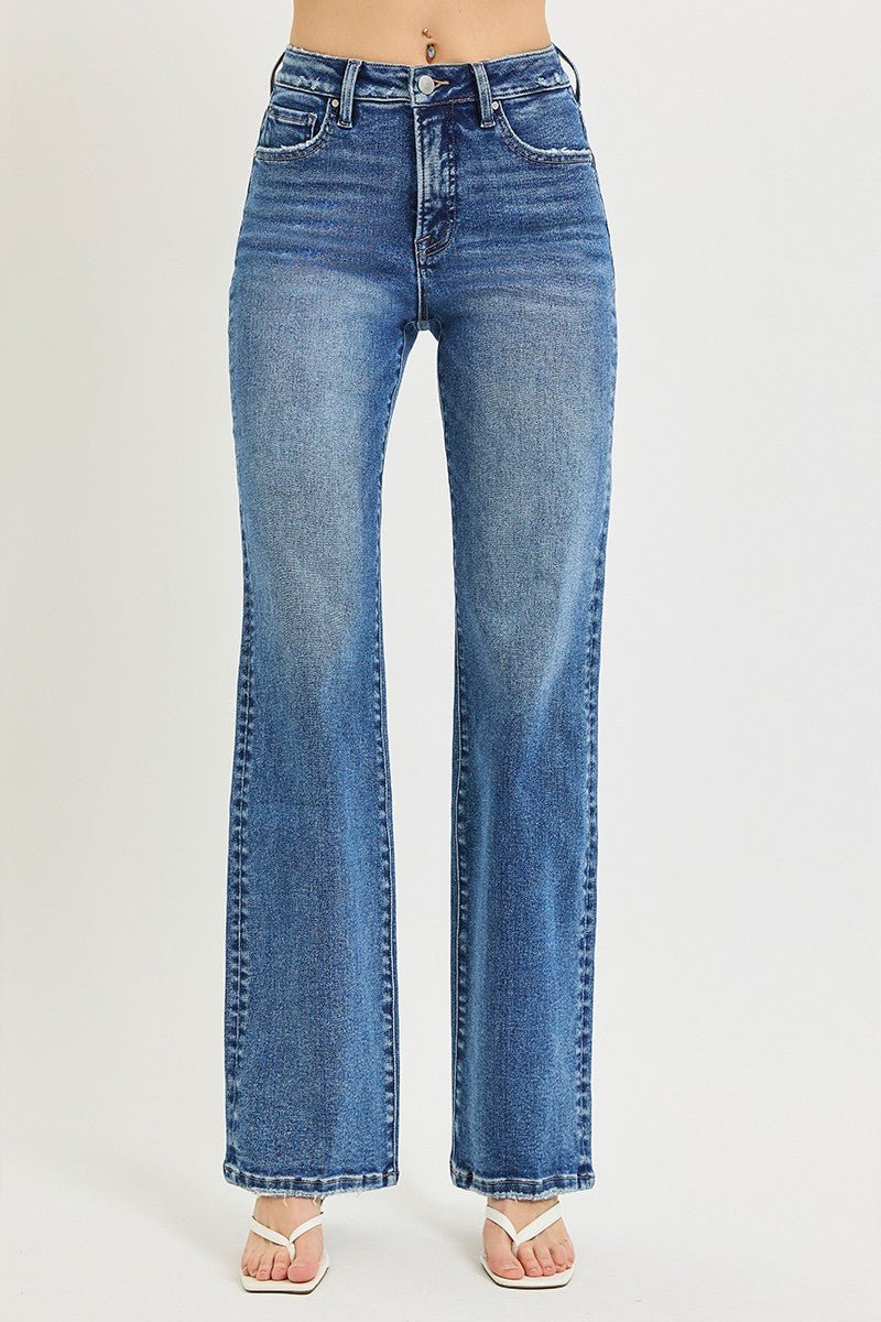 Hannah High Rise Tummy Control Jeans - Medium Wash - Sugar Babies Children's Boutique/Meg's Shoppe