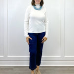 Hannah Mock Neck Top - Off White Tops Jodifl