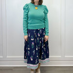 Harbor Mist Puff Sleeve Knit Sweater Sweaters &Merci