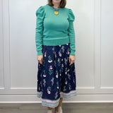 Harbor Mist Puff Sleeve Knit Sweater Sweaters &Merci