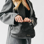 Harper Hobo Woven Shoulder Bag - Black Purses + Totes Pretty Simple