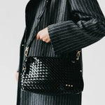 Harper Hobo Woven Shoulder Bag - Black Purses + Totes Pretty Simple