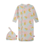 Harper Modal Ruffle Gown & Hat Set Baby Sleepwear Magnetic Me