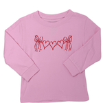 Heart Banner L/S Shirt - Lt. Pink Girls Tops + Tees Mustard & Ketchup