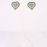 Heart Message Earring Mint Earrings Caroline Hill