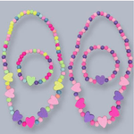 Heart Necklace & Bracelet Set Kids Jewelry Jeanine's Enterprises