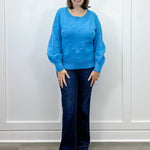 Heart Pop Sweater - Aqua Sweaters Umgee