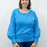 Heart Pop Sweater - Aqua Sweaters Umgee