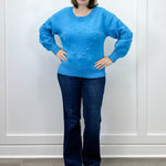 Heart Pop Sweater - Aqua Sweaters Umgee
