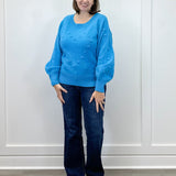 Heart Pop Sweater - Aqua Sweaters Umgee