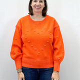 Heart Pop Sweater - Orange Sweaters Umgee