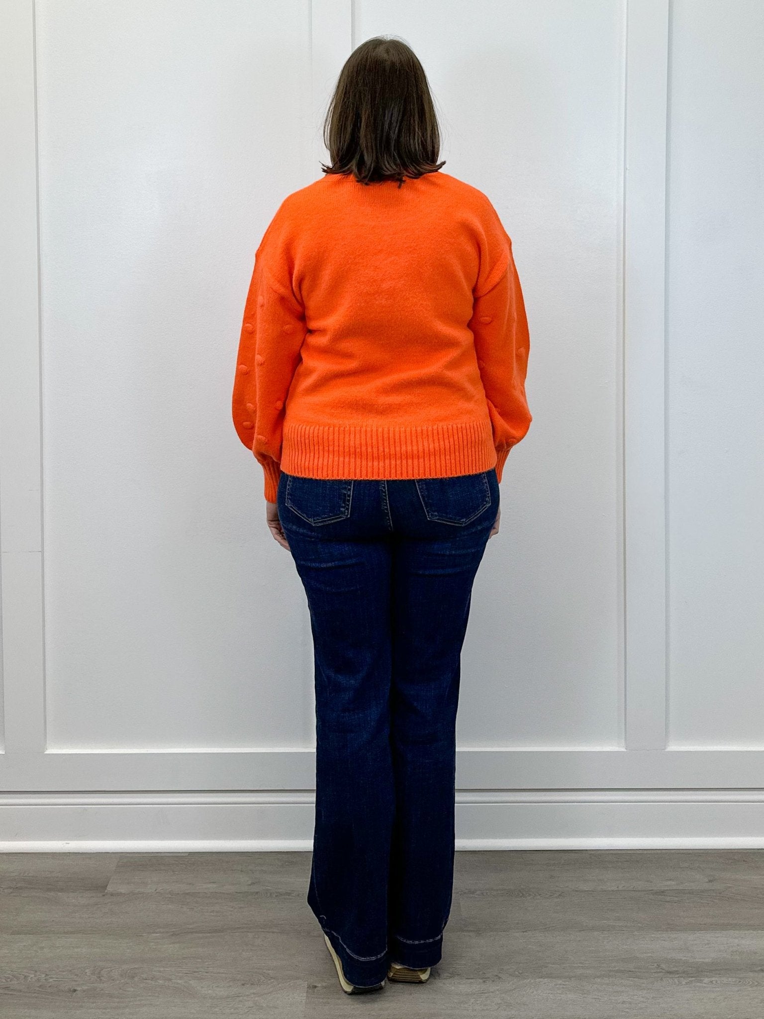 Heart Pop Sweater - Orange Sweaters Umgee