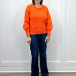 Heart Pop Sweater - Orange Sweaters Umgee