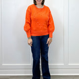 Heart Pop Sweater - Orange Sweaters Umgee