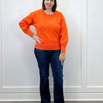 Heart Pop Sweater - Orange Sweaters Umgee