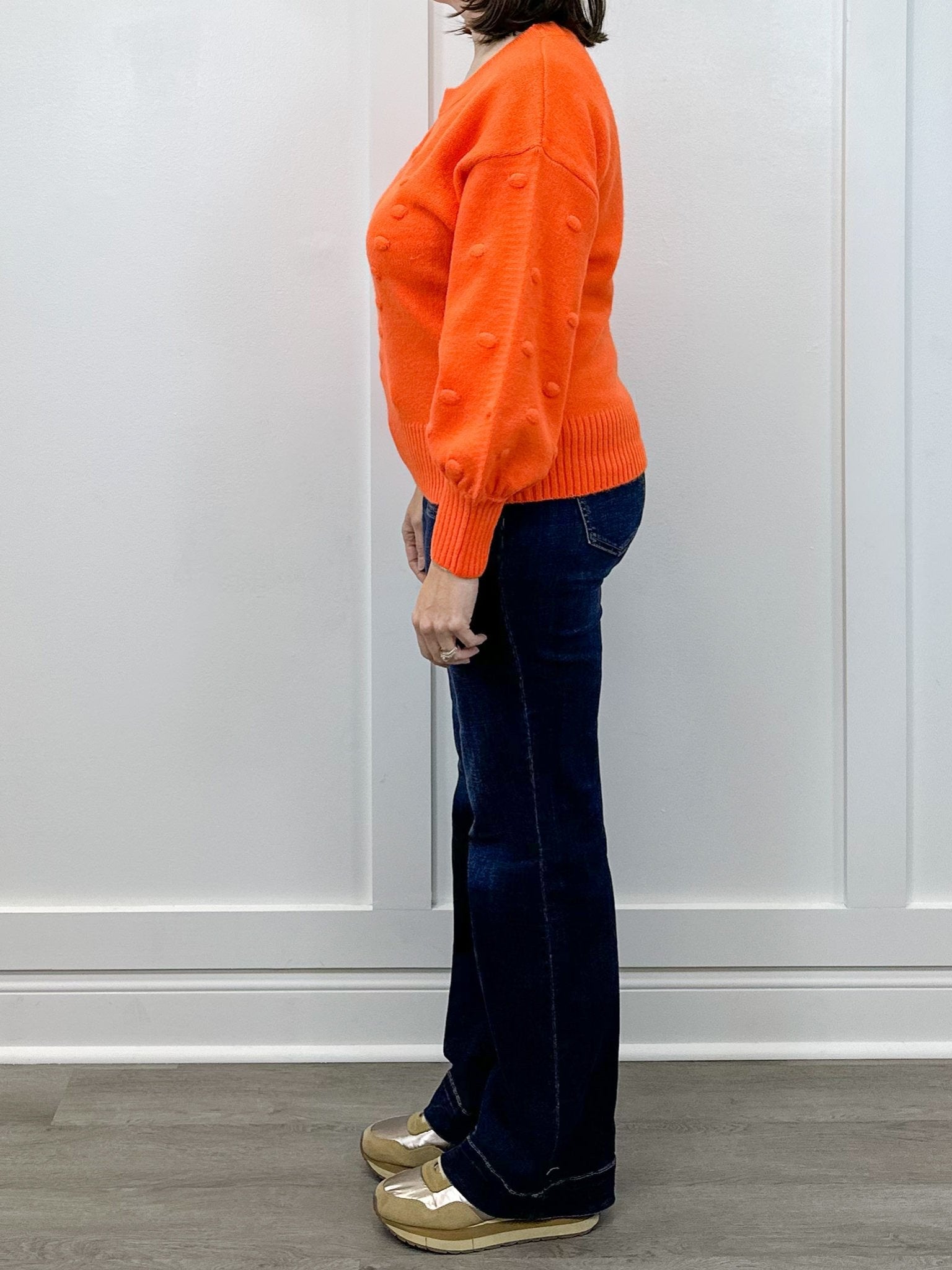 Heart Pop Sweater - Orange Sweaters Umgee