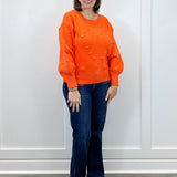 Heart Pop Sweater - Orange Sweaters Umgee