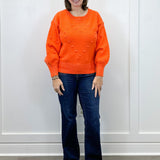 Heart Pop Sweater - Orange Sweaters Umgee