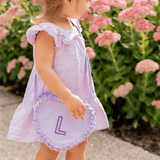 Heart Purse - Lily Lavender Seersucker Kids Backpacks + Bags Bits & Bows