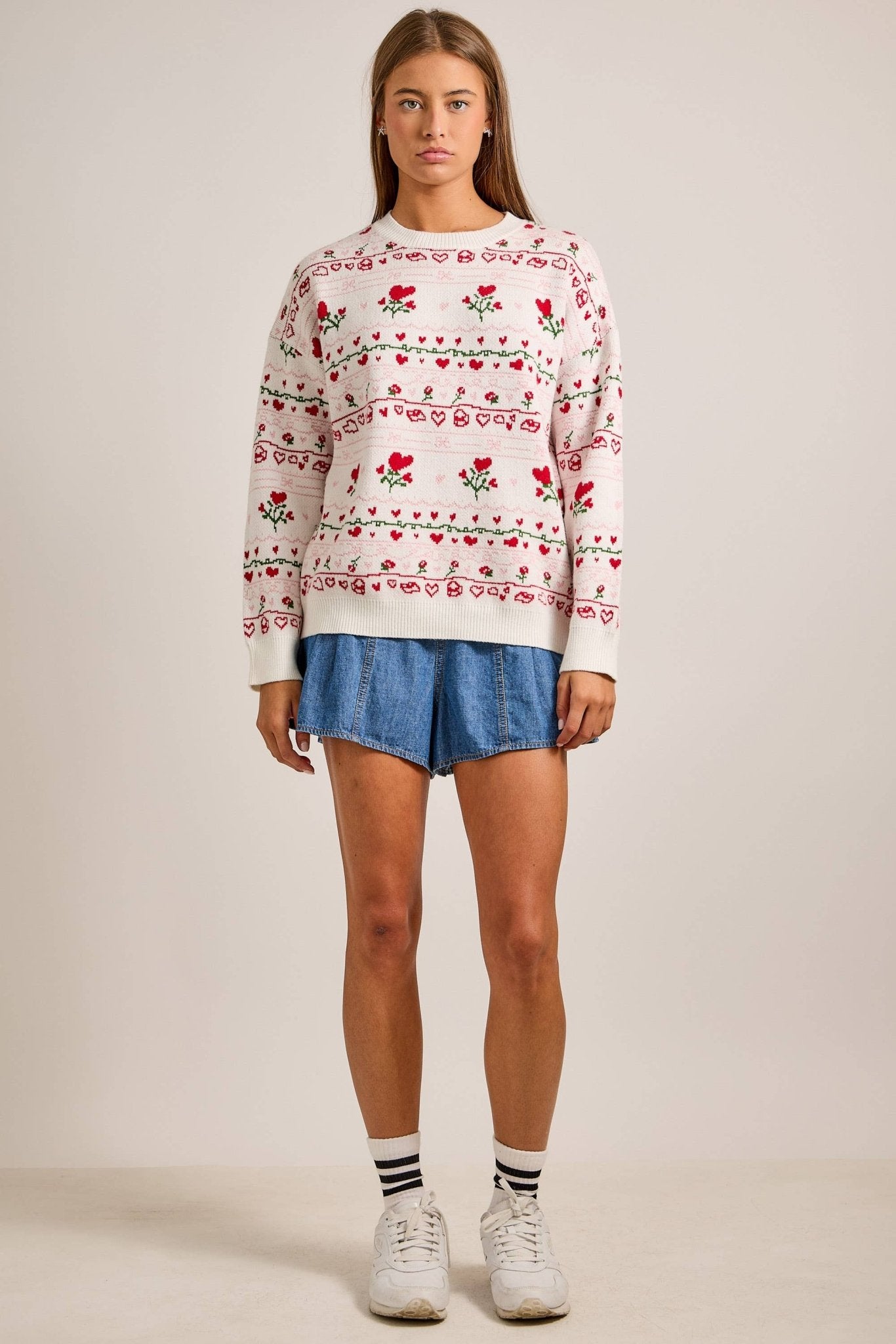 Heart & Rose Sweater Sweaters Main Strip