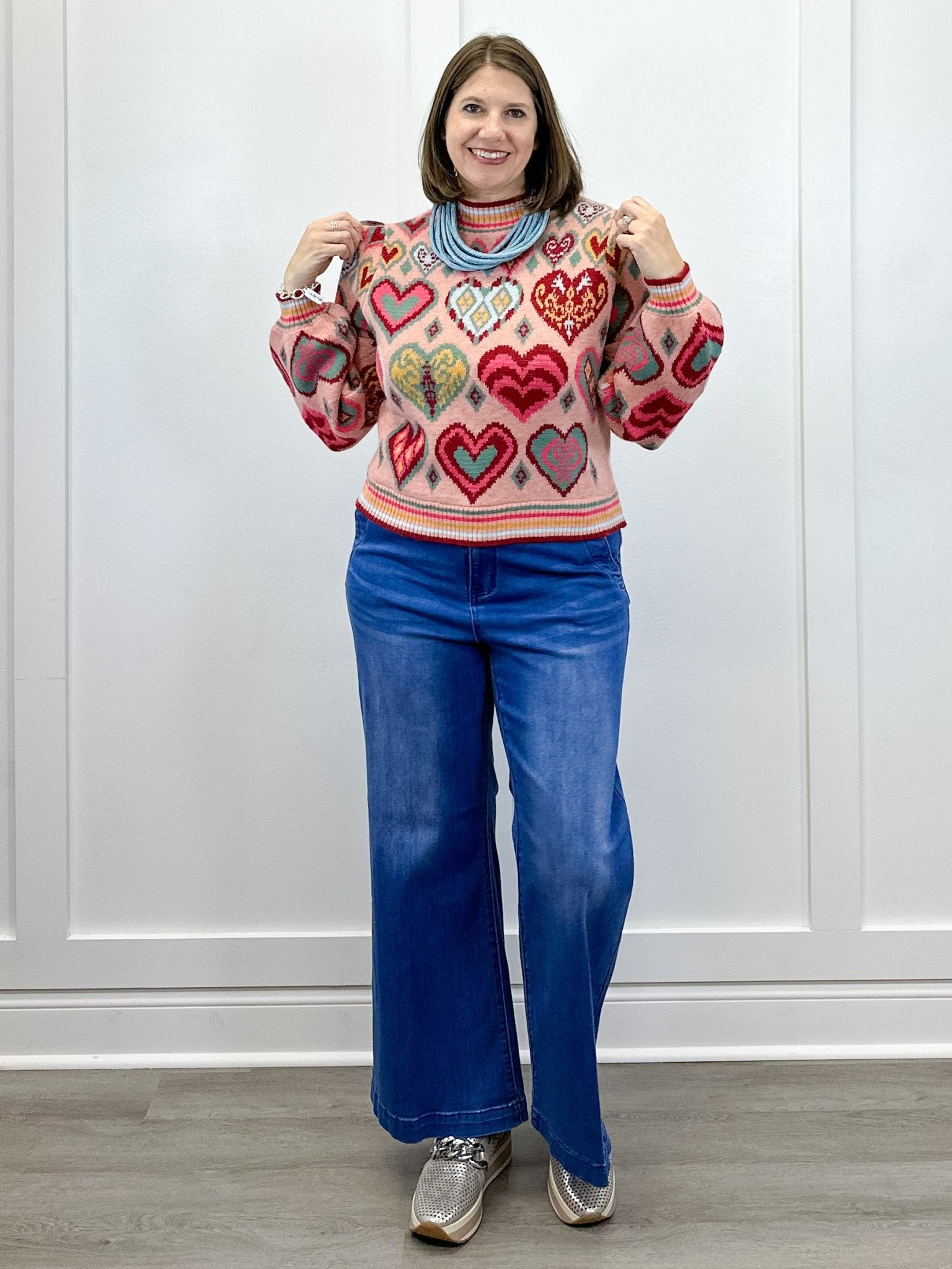 Heartstrings Sweater - Pink Multi Sweaters &Merci