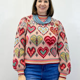Heartstrings Sweater - Pink Multi Sweaters &Merci