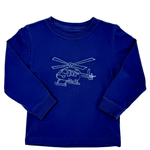 Helicopter L/S Shirt - Navy Boys Tees Mustard & Ketchup
