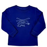Helicopter L/S Shirt - Navy Boys Tees Mustard & Ketchup