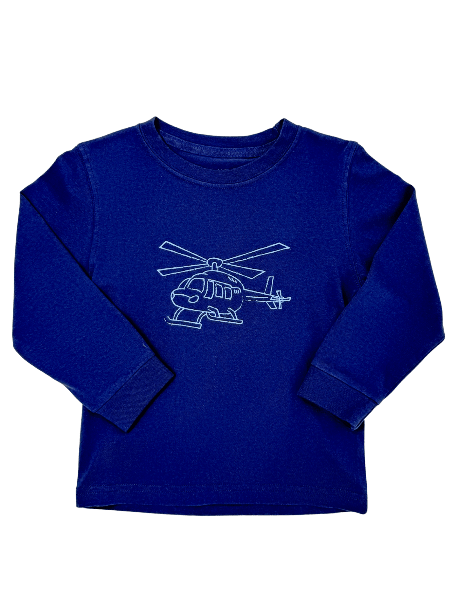 Helicopter L/S Shirt - Navy Boys Tees Mustard & Ketchup