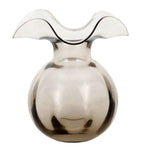 Hibiscus Glass Gray Medium Fluted Vase Home Decor Vietri