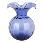 Hibiscus Glass Indigo Medium Fluted Vase Home Decor Vietri