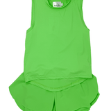 High Low Tank - Neon Green Girls Tops + Tees Belle Cher