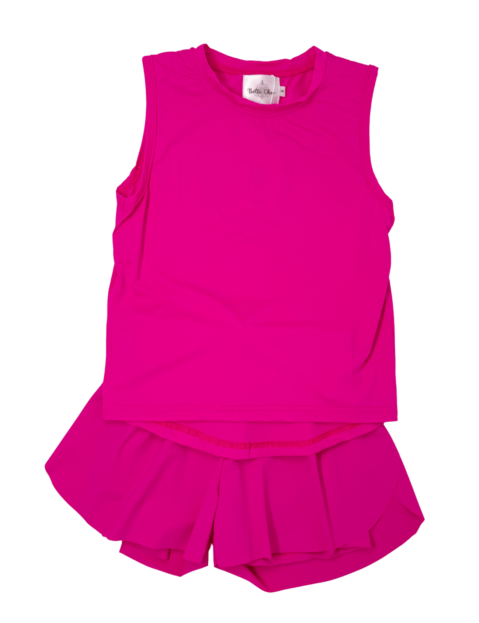 High Low Tank - Neon Pink Girls Tops + Tees Belle Cher
