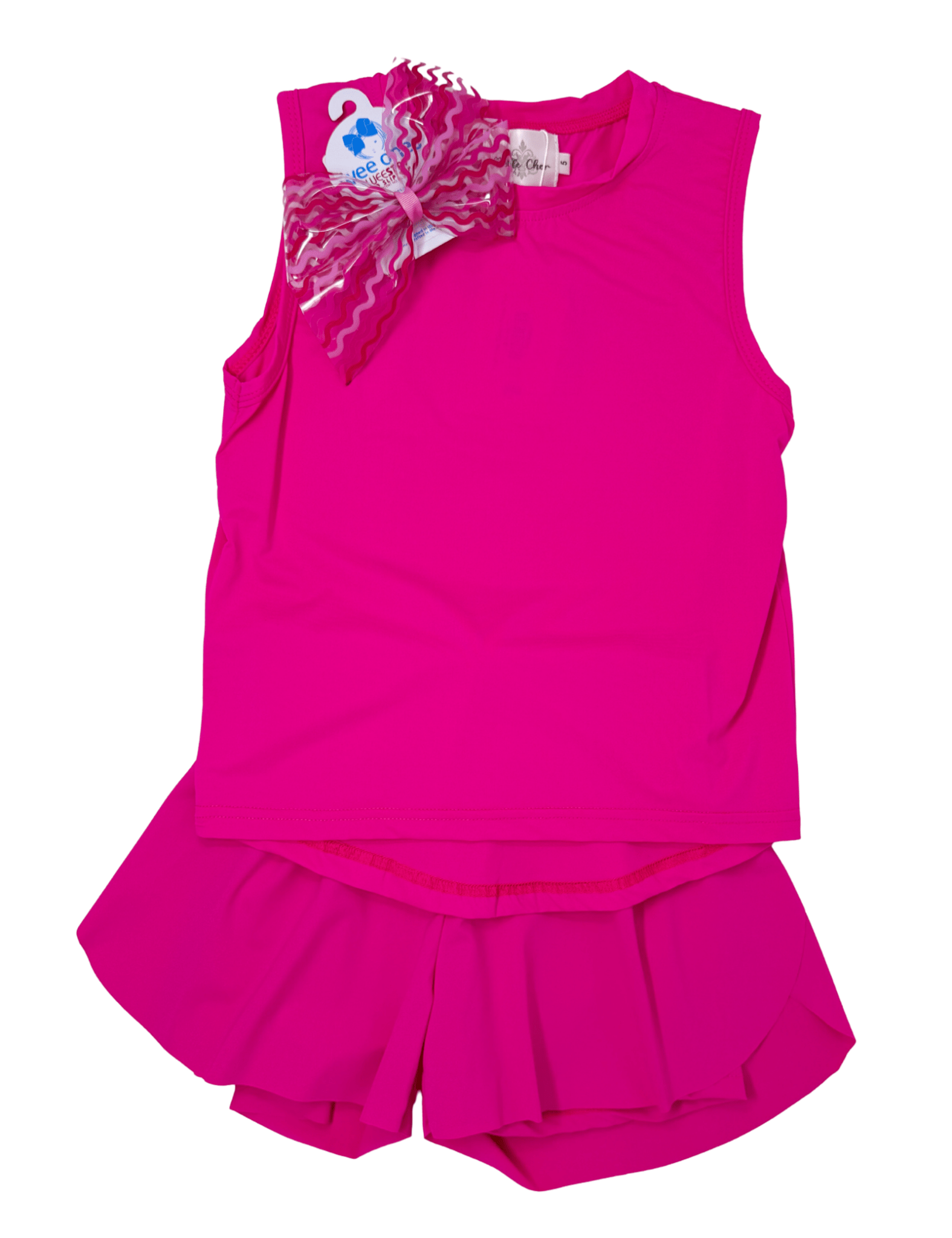 High Low Tank - Neon Pink Girls Tops + Tees Belle Cher