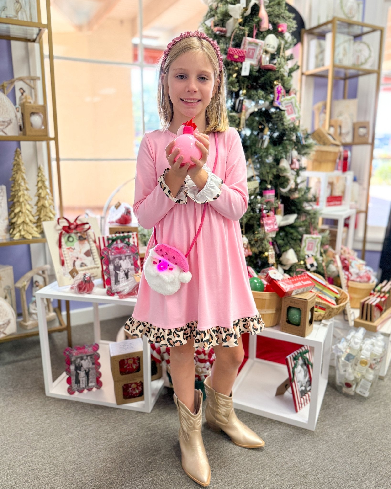 Ho Ho Ho Applique Dress - Sugar Babies Children's Boutique/Meg's Shoppe