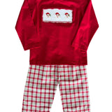 Ho Ho Ho Smocked Boys Pant Set Boys Sets Banana Split
