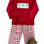 Ho Ho Ho Smocked Boys Pant Set Boys Sets Banana Split
