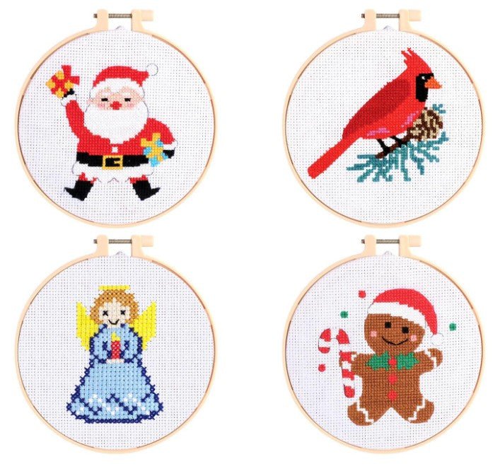 Holiday Cross Stitch Embroidery - Assorted Seasonal Two's Company