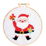 Holiday Cross Stitch Embroidery - Assorted Seasonal Two's Company Santa