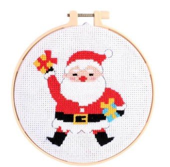 Holiday Cross Stitch Embroidery - Assorted Seasonal Two's Company Santa