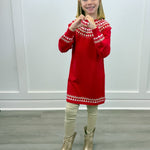 Holiday Fair Isle Swing Sweater Dress - Sugar Babies Children's Boutique/Meg's Shoppe