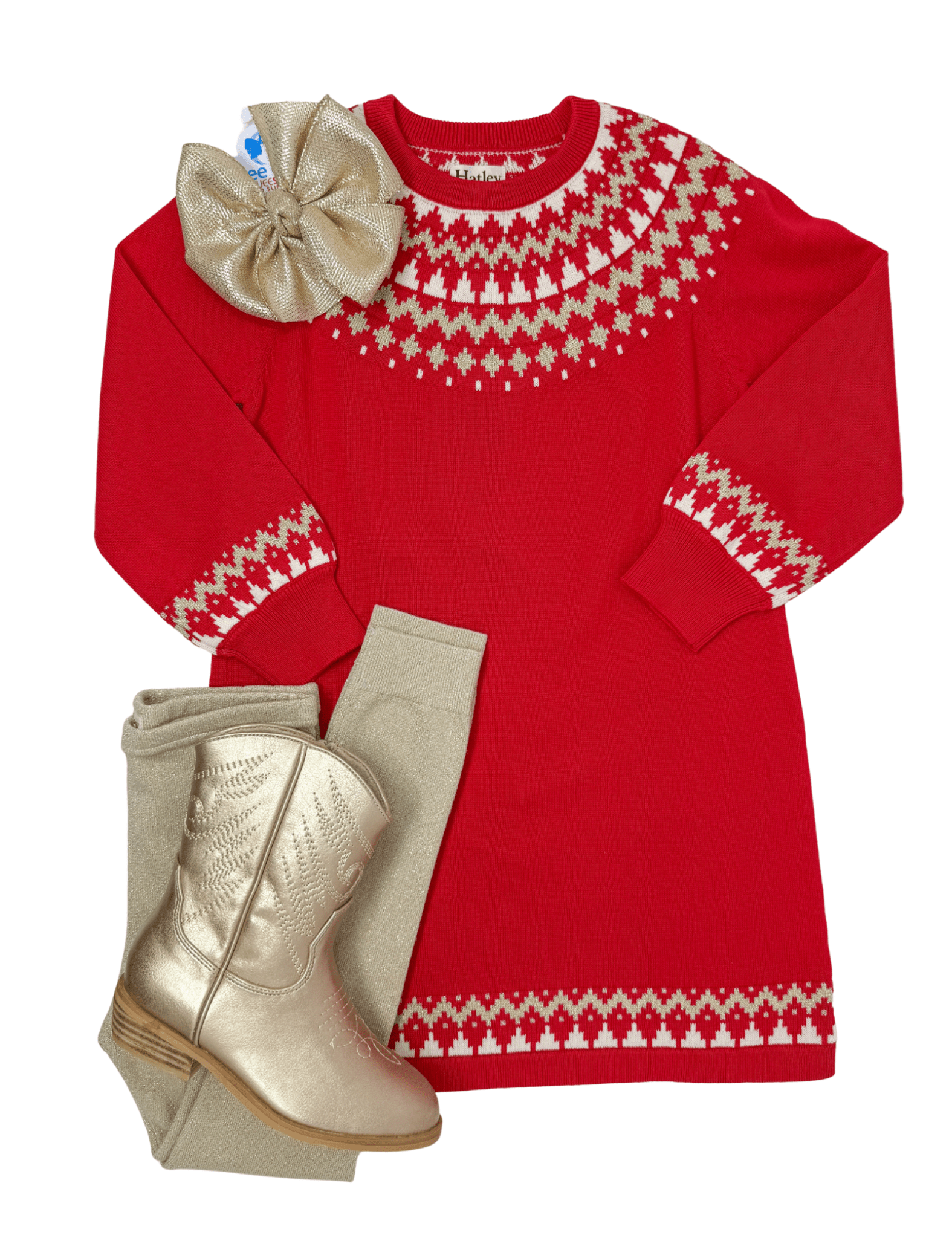 Holiday Fair Isle Swing Sweater Dress - Sugar Babies Children's Boutique/Meg's Shoppe