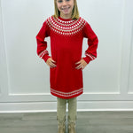 Holiday Fair Isle Swing Sweater Dress - Sugar Babies Children's Boutique/Meg's Shoppe