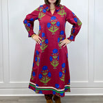 Holiday Garden Dress - Burgundy Long Dresses Jodifl