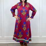 Holiday Garden Dress - Burgundy Long Dresses Jodifl