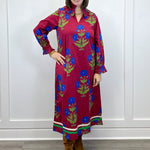 Holiday Garden Dress - Burgundy Long Dresses Jodifl