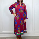 Holiday Garden Dress - Burgundy Long Dresses Jodifl